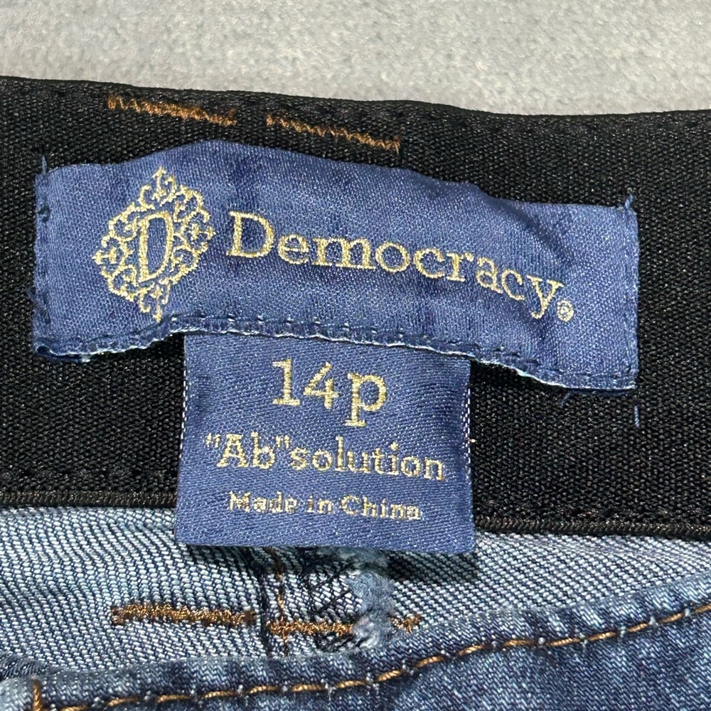 Democracy Dark Blue Flare Jeans-size 14P - Picture 2 of 4